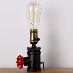 Industrial Valve Pipework Desk Lamp Metal E27 Hand-Assembled