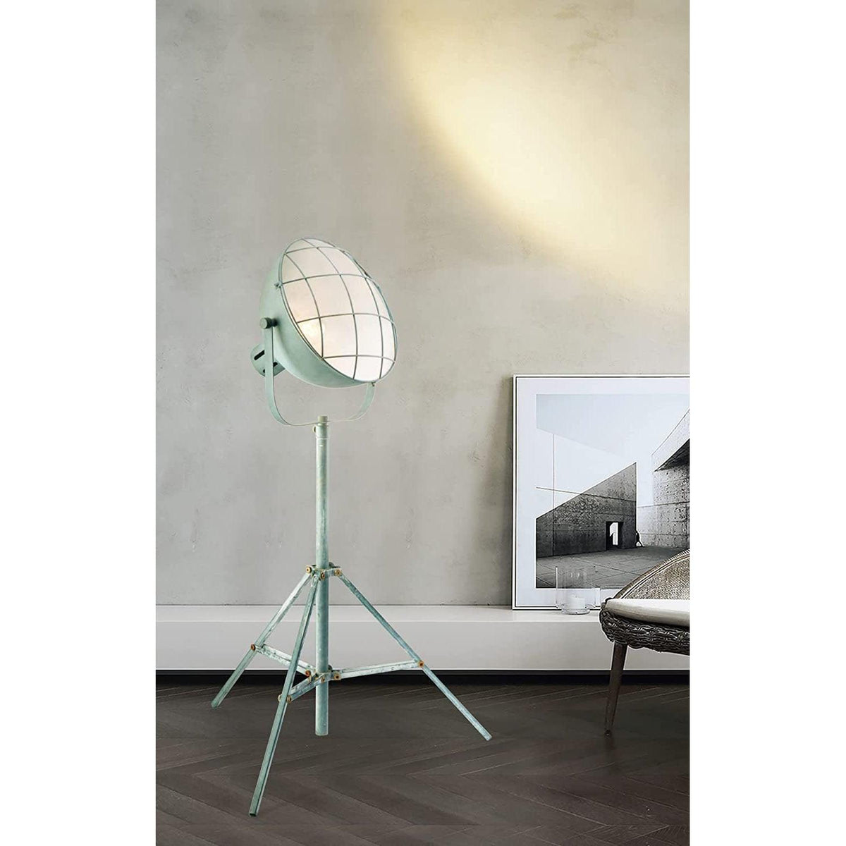 Azur Industrial Floor Lamp Metal 30 cm Shade E27 Max 10W