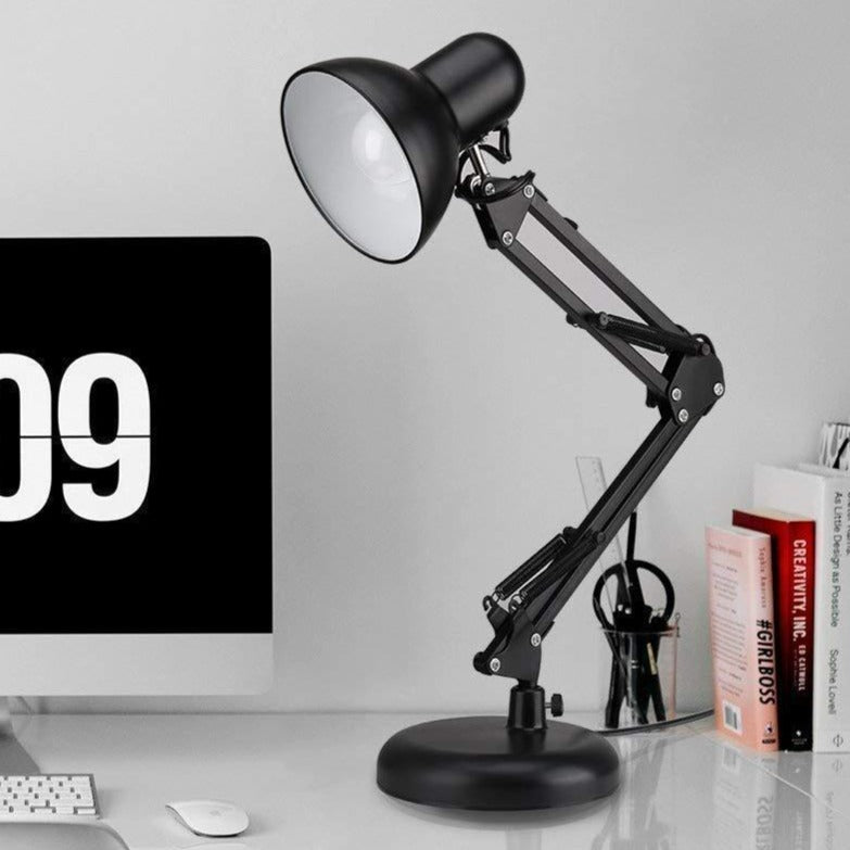 Articulated Industrial Desk Lamp Adjustable Arm Clamp Base E27 Max 40W