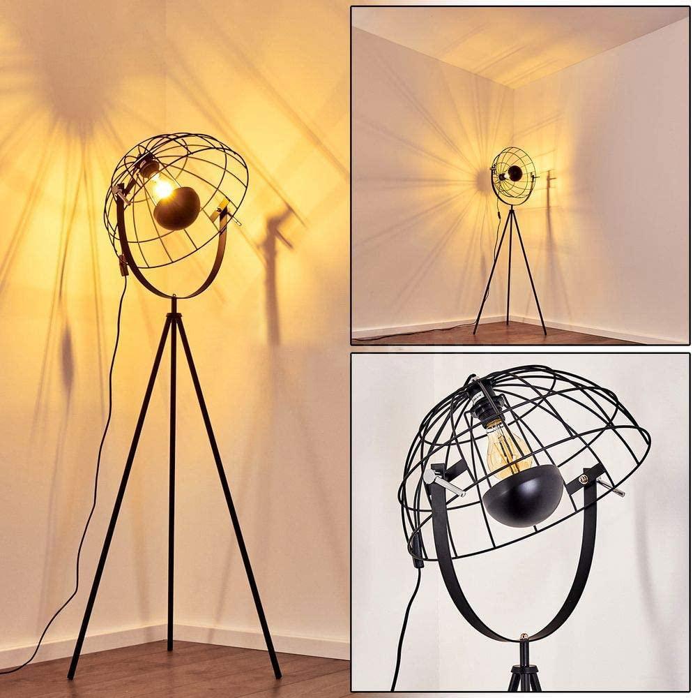 Moon Brut XL Industrial Cinema Floor Lamp V2 Raw Steel Wood E27