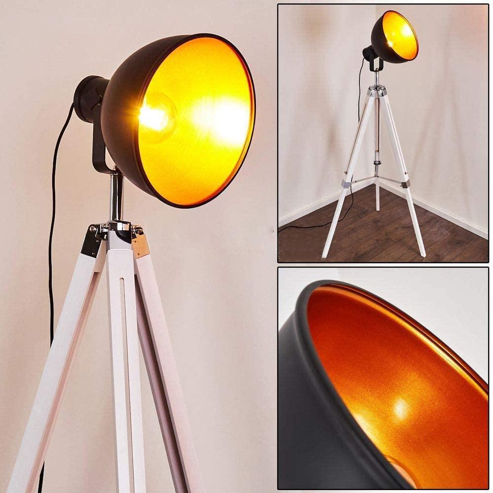 Projo Industrial Cinema Floor Lamp White Base E27