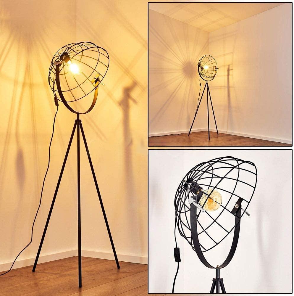 Moon Brut XL Industrial Cinema Floor Lamp Raw Steel Wood E27