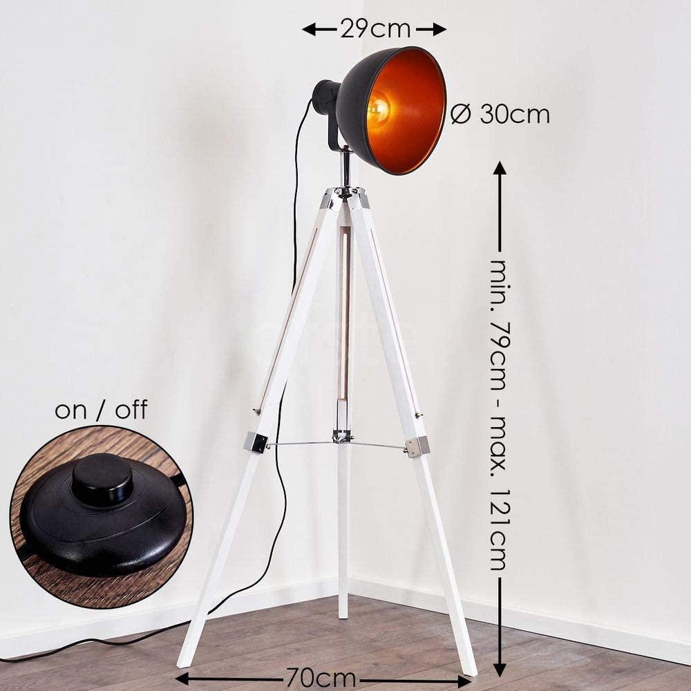 Projo Industrial Cinema Floor Lamp White Base E27