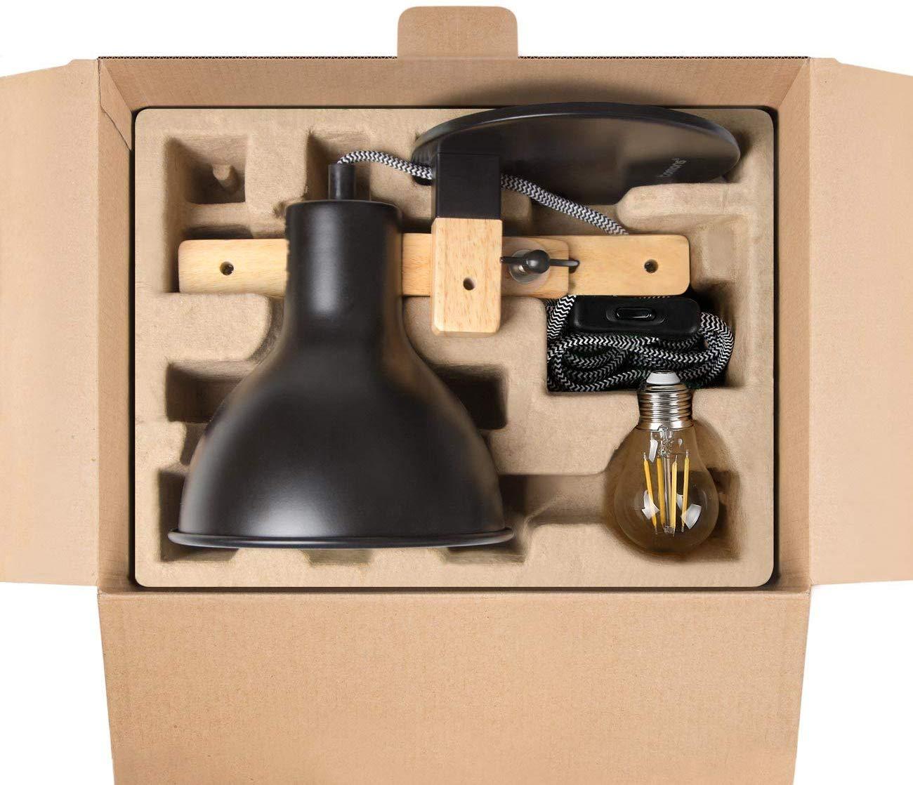 Industrial Adjustable Wooden Desk Lamp Solid Wood Iron Articulated Arms E27