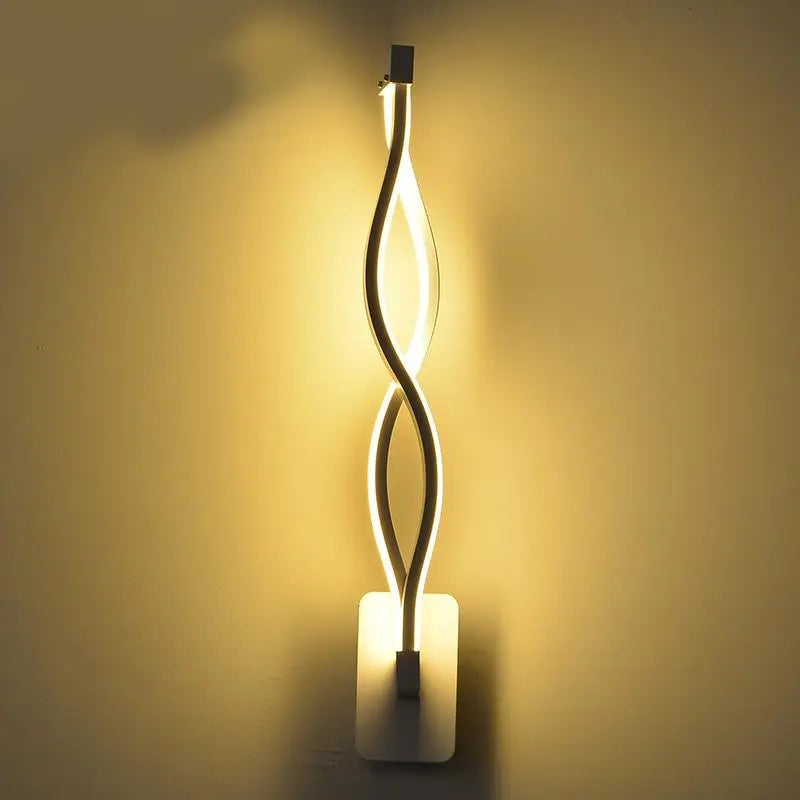 Twisted LED Wall Light Sculptural Design