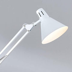 Pixar Industrial Cinema Floor Lamp White Wood Untreated Metal E27 180cm