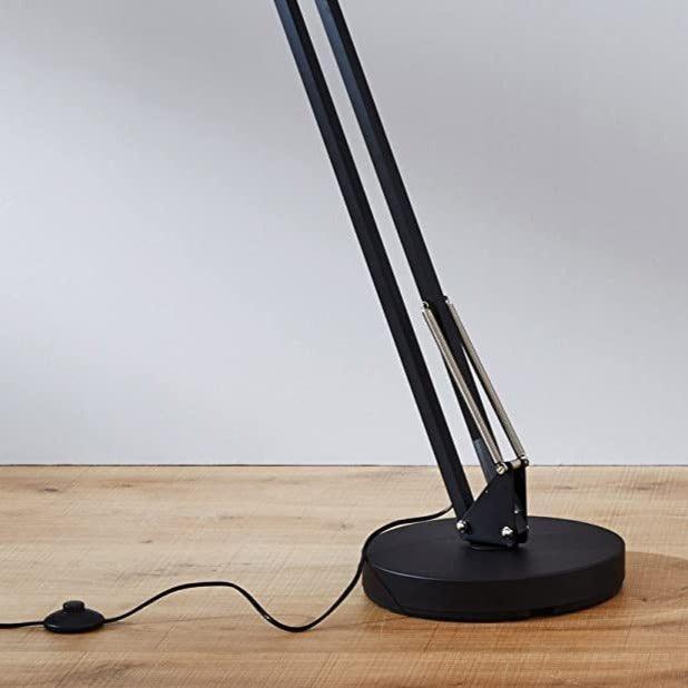 Pixar Industrial Cinema Floor Lamp Wood Unfinished Steel E27 180cm