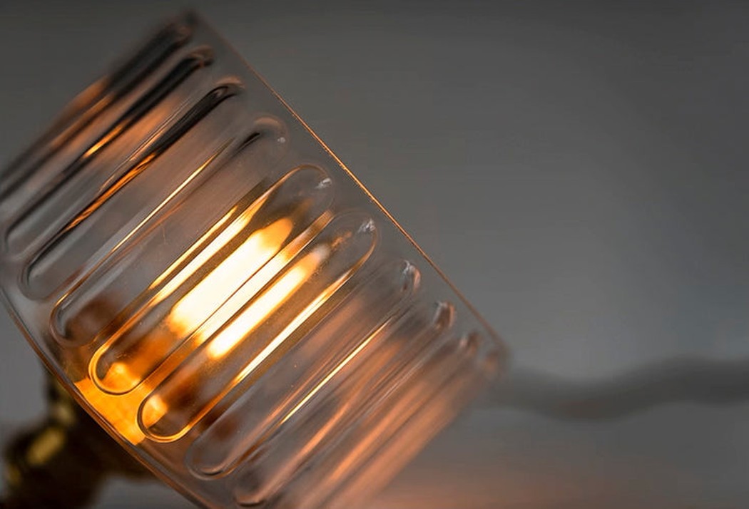 Handblown Glass Pendant Light, Brass
