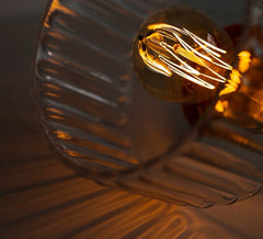 Handblown Glass Pendant Light, Brass