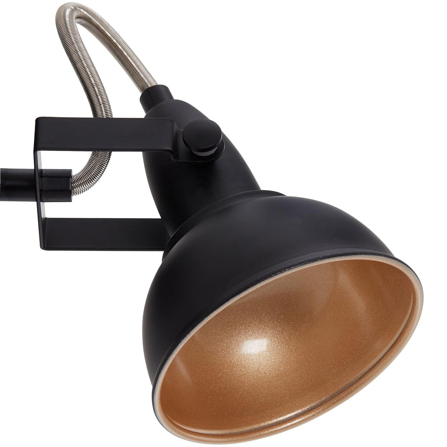 Industrial Wall Light Matt Black Gold Interior E14 350° Spotlight