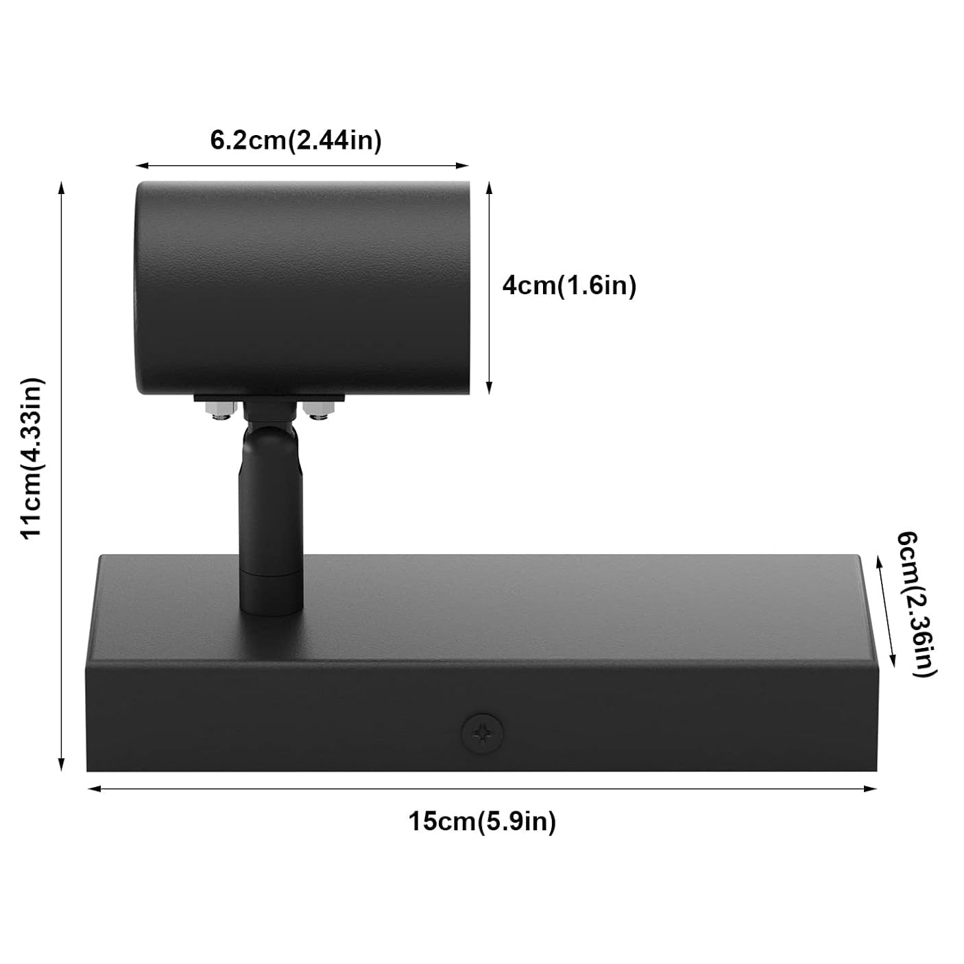 Industrial Wall Light Matt Black Iron E27 350° Spotlight — Set of 2