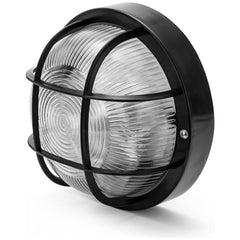 Industrial Porthole Wall Light ABS Striated Glass E27 Max 60W