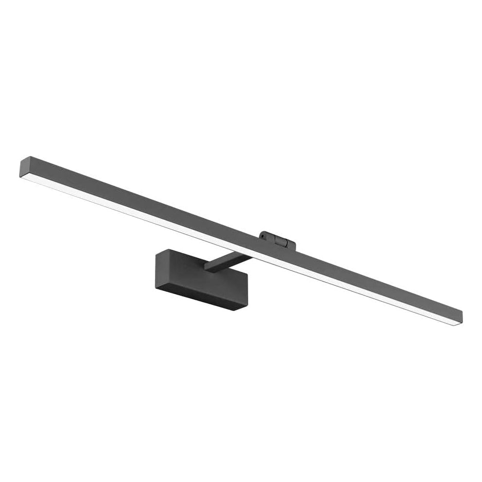 Industrial Bathroom Wall Light LED IP44 180° Matte Black — 60 cm 18W or 80 cm 24W