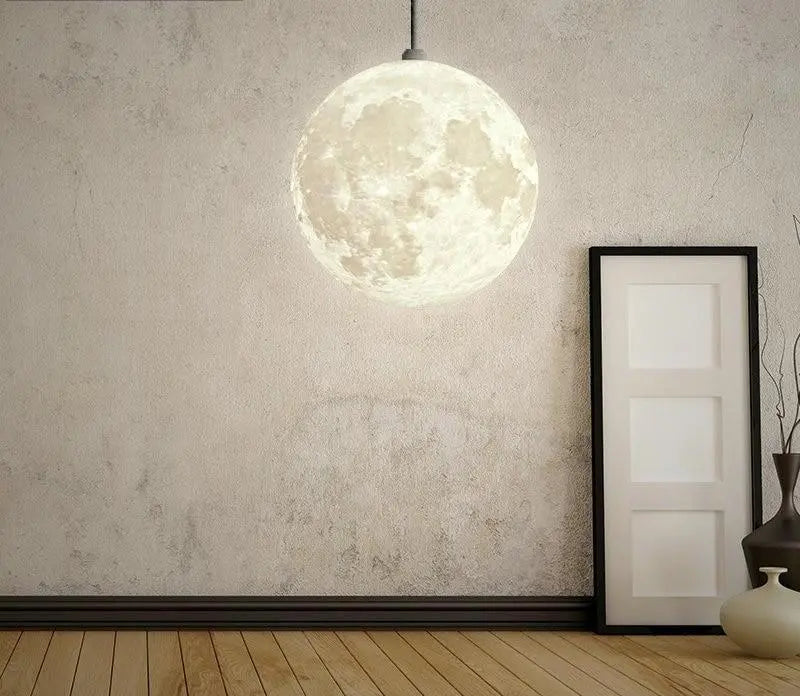Full Moon 3D LED Pendant Light PVC 5 Sizes Warm Cool White