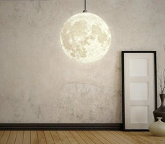 Full Moon 3D LED Pendant Light PVC 5 Sizes Warm Cool White