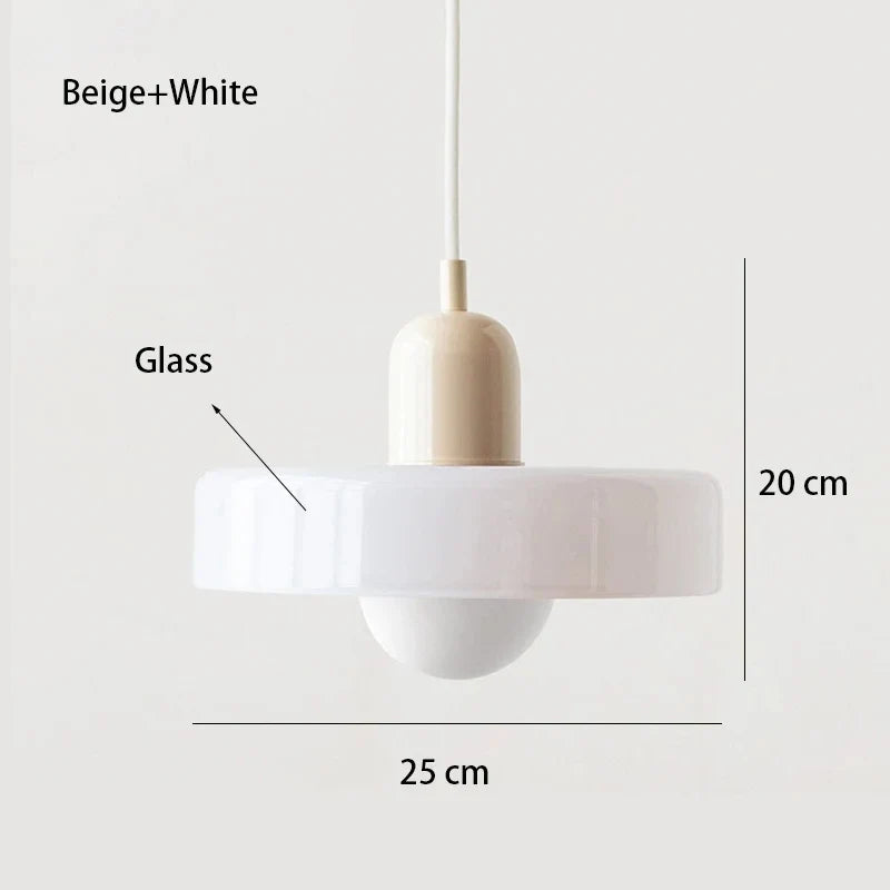 Nordic Retro Blown Glass Pendant Light E27 — 15 Colours