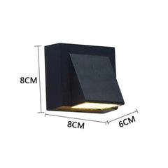 Outdoor Wall Light Aluminium Black IP65 Motion Sensor 3W 3000K