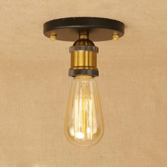 Small Vintage Industrial Ceiling Light E27 Antique Metal Compact