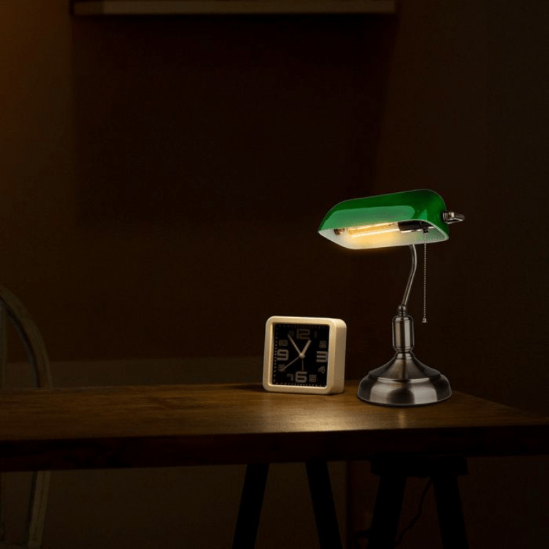 Green Vintage Table Lamp E27 60W Metal Base Indoor