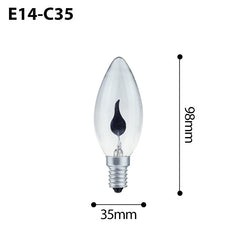 E14 Flame LED Bulb C35 3W 2700K Warm White