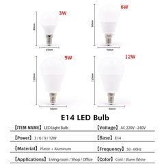 E14 LED Globe Bulb 3W–20W Warm & Cool White