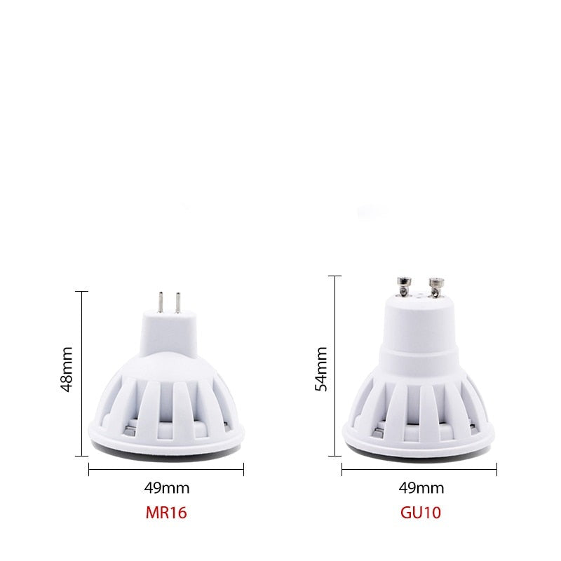 GU10 LED Bulb 3W — 24° Spot or 120° Wide Beam, Warm or Cool White