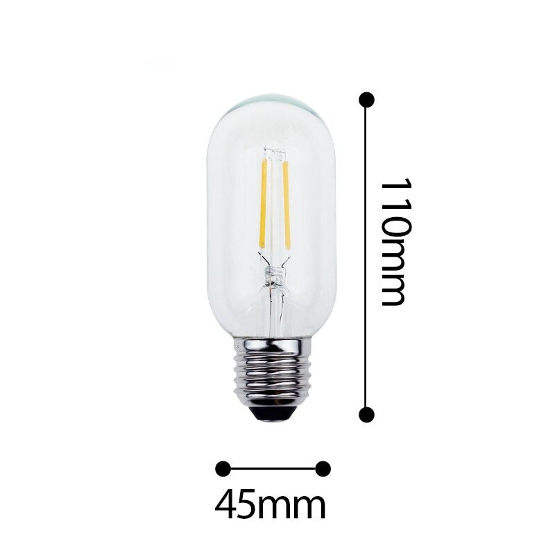 T45 LED Filament Tube Bulb E27 2W–8W Warm & Cool White