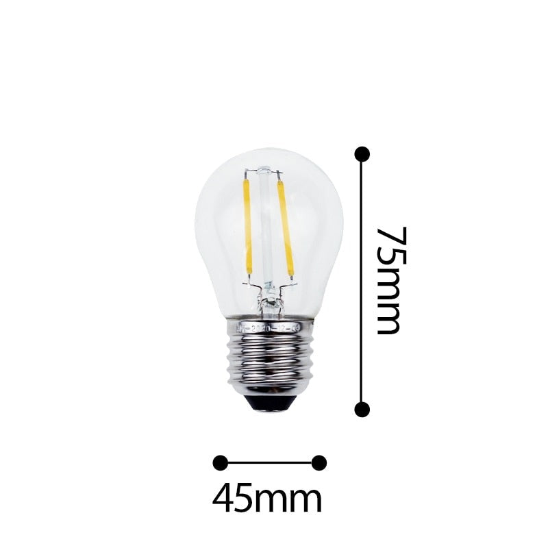 G45 LED Filament Globe Bulb E27 2W–8W Warm & Cool White