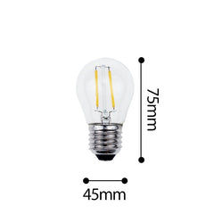 G45 LED Filament Globe Bulb E27 2W–8W Warm & Cool White