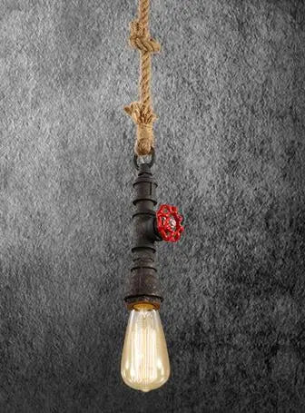 Industrial Hemp Rope Pendant Light E27 — 6 Colours