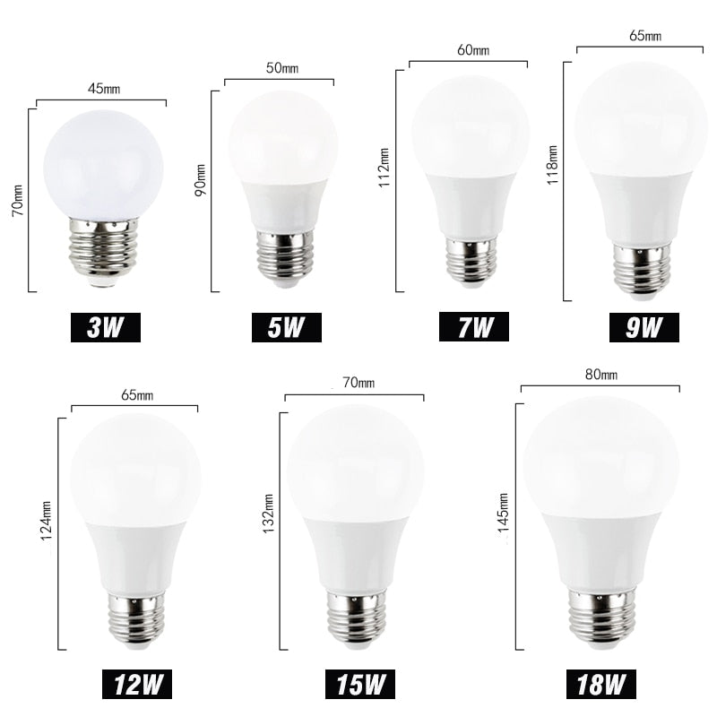 E27 LED Globe Bulb 3W–18W Warm & Cool White