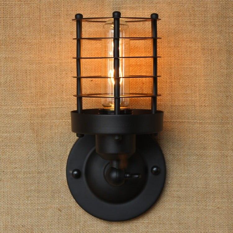 Vintage Industrial Wall Light 180° Adjustable E27 — 4 Versions Patina & Black