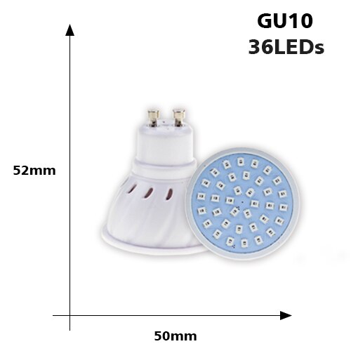 GU10 LED Spotlight Bulb Dimmable — 36, 54 or 72 LED