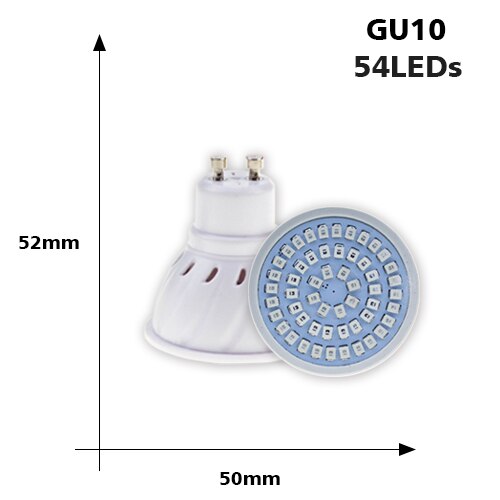 GU10 LED Spotlight Bulb Dimmable — 36, 54 or 72 LED