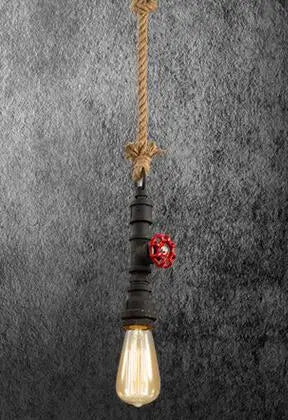 Industrial Hemp Rope Pendant Light E27 — 6 Colours