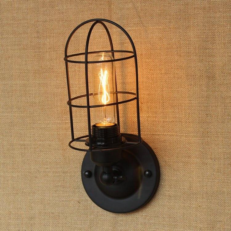 Vintage Industrial Wall Light 180° Adjustable E27 — 4 Versions Patina & Black