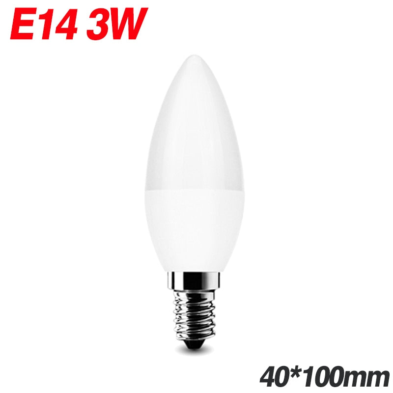E14 Oval LED Bulb 3W — Warm or Cool White, White Finish