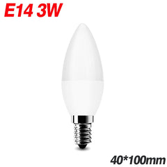 E14 Oval LED Bulb 3W — Warm or Cool White, White Finish