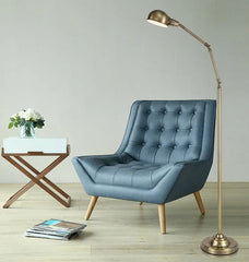 Simple Industrial Floor Lamp — Metal, On/Off Switch, 150 cm