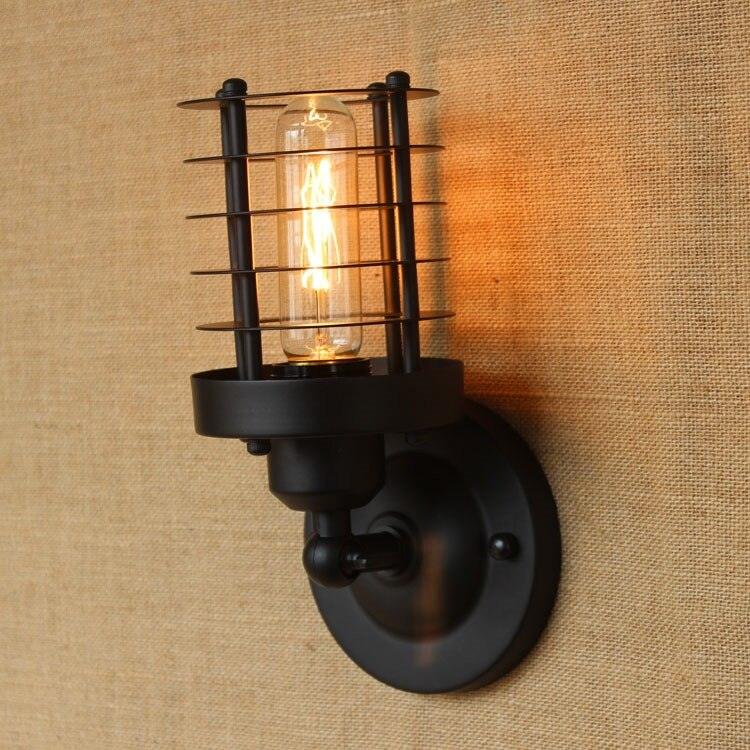 Vintage Industrial Wall Light 180° Adjustable E27 — 4 Versions Patina & Black