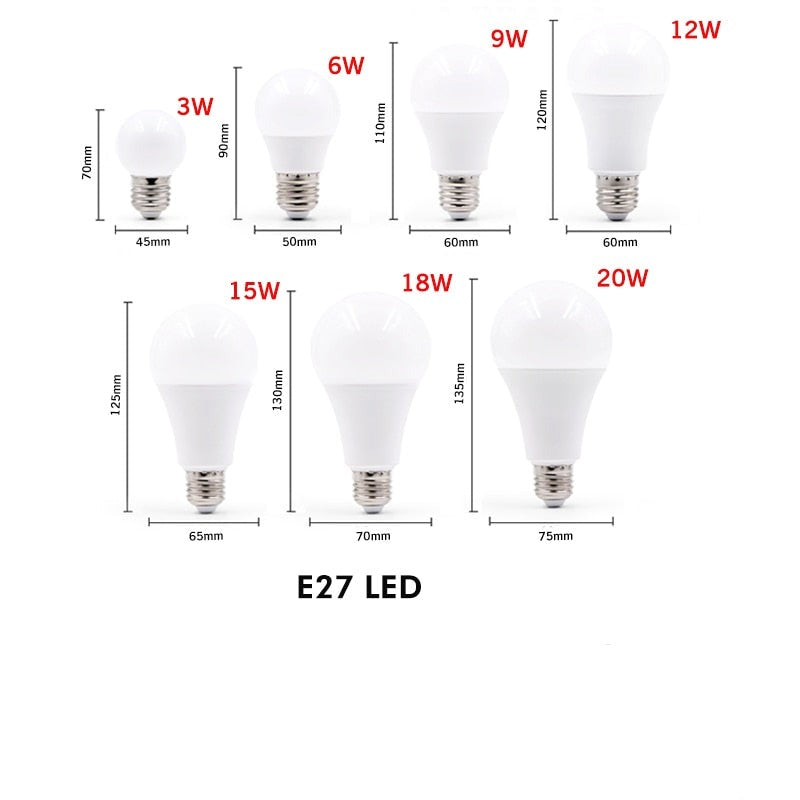 E27 LED Globe Bulb Pack of 5 — 3W to 20W Warm & Cool White