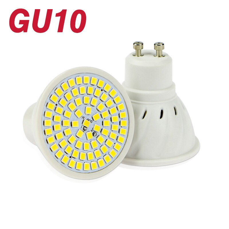 Pack of 10 LED Bulbs — E27, E14 or GU10 — 48, 60 or 80 LEDs