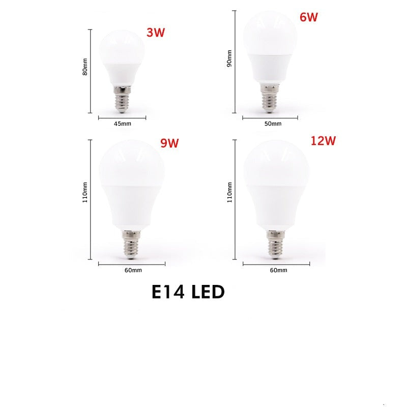 E14 LED Globe Bulb 3W–12W Warm & Cool White