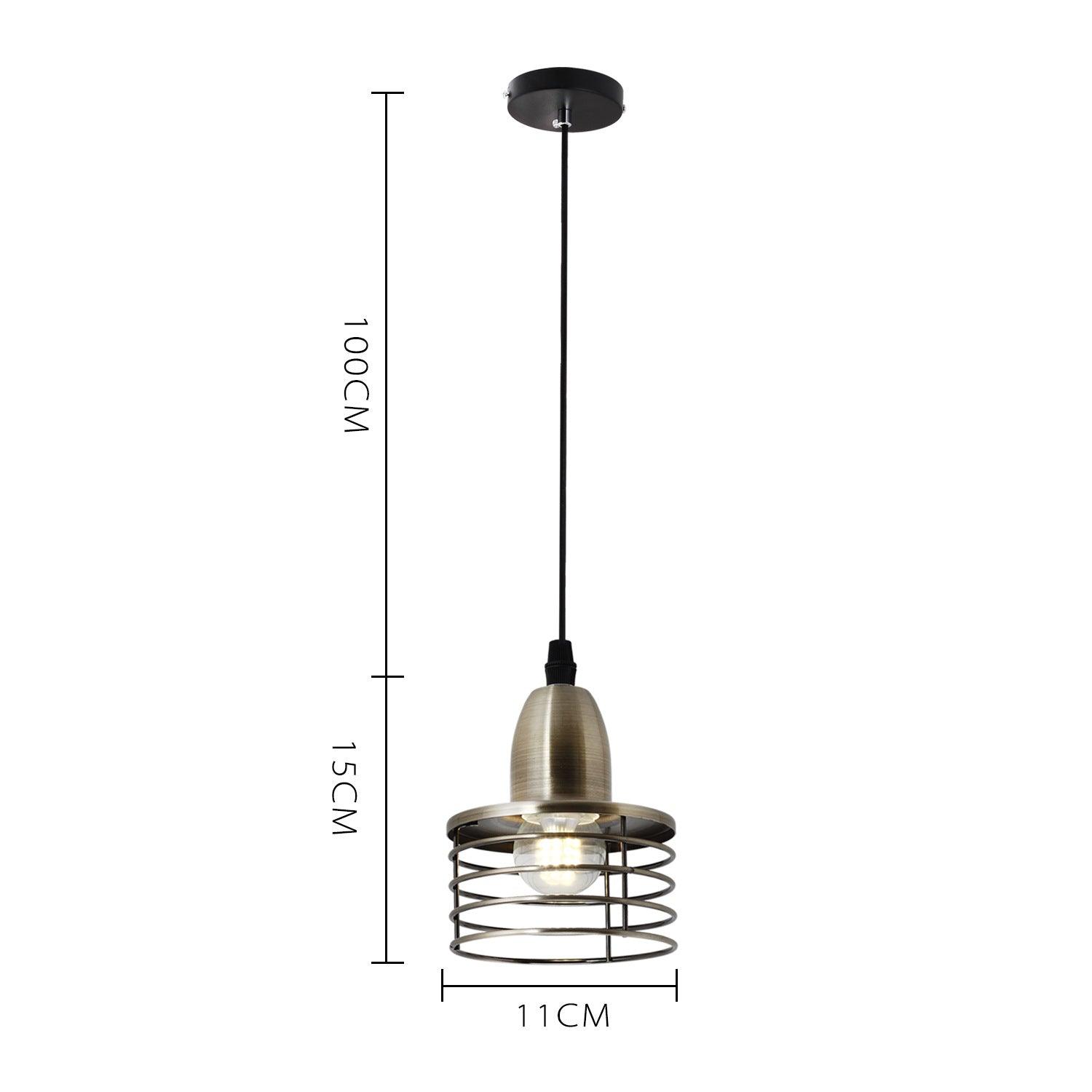 Industrial Pendant Light, Iron, E27, Ø11cm, 100cm Cable