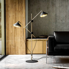 Designer Copper Industrial Floor Lamp — Metal, 159 cm