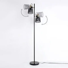 Retro Industrial Floor Lamp — Two Rotating Shades, Metal, 161 cm