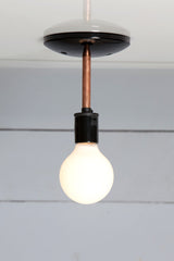 Copper Pipe Ceiling & Wall Light E27 Black or White Socket