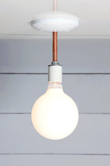 Copper Pipe Ceiling & Wall Light E27 Black or White Socket