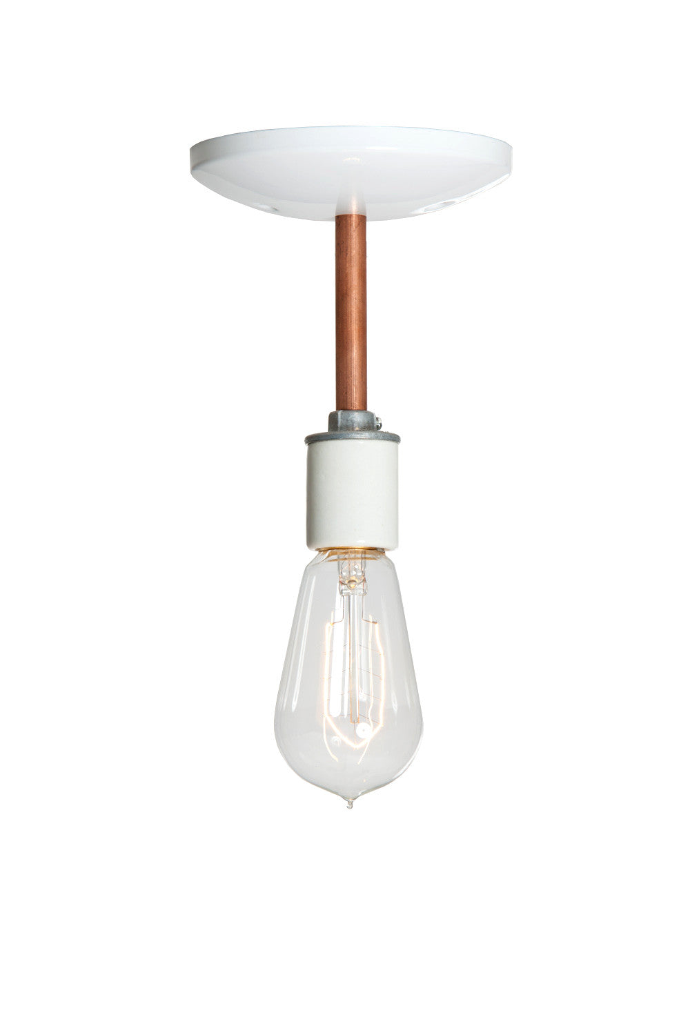 Copper Pipe Ceiling & Wall Light E27 Black or White Socket