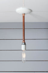 Copper Pipe Drop Pendant Light, Adjustable Length
